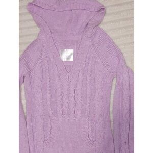 Justice Hooded Sweater Girls Size 8 Lavender Purple Long Sleeve